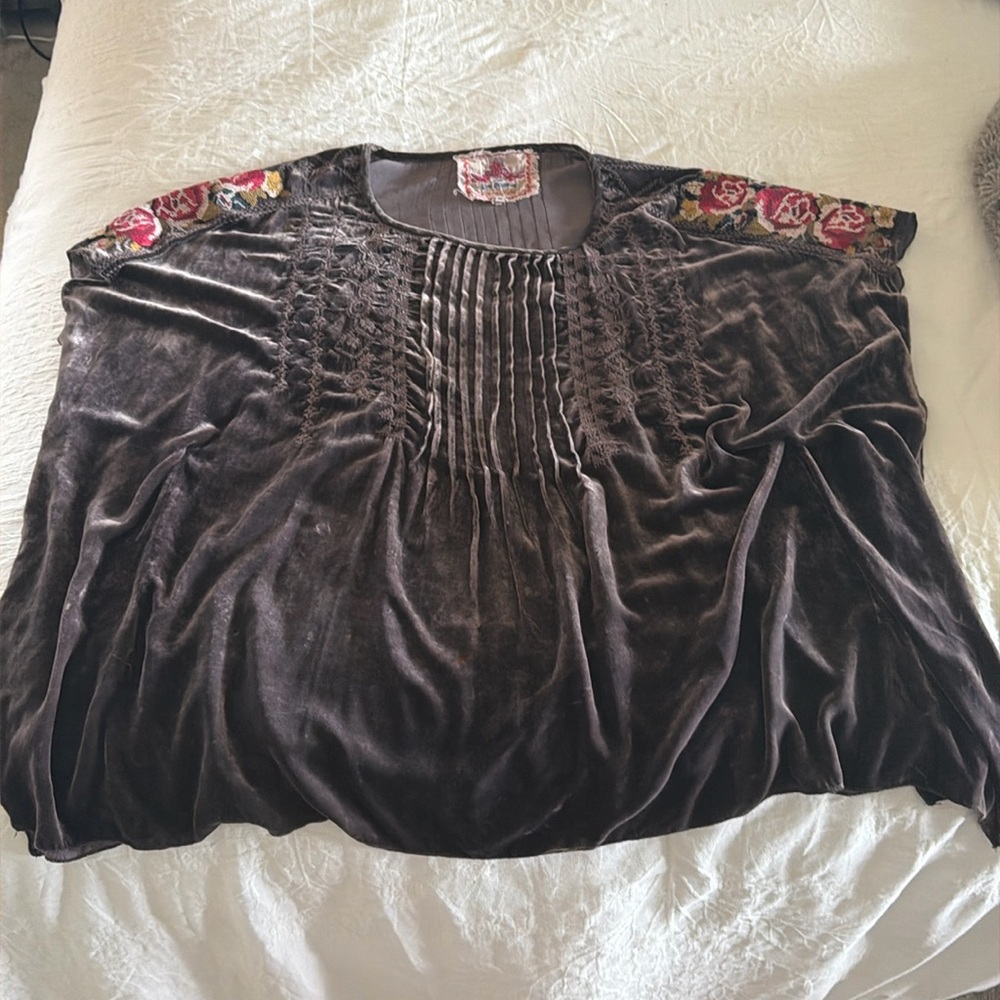 Johnny Was velvet tunic.